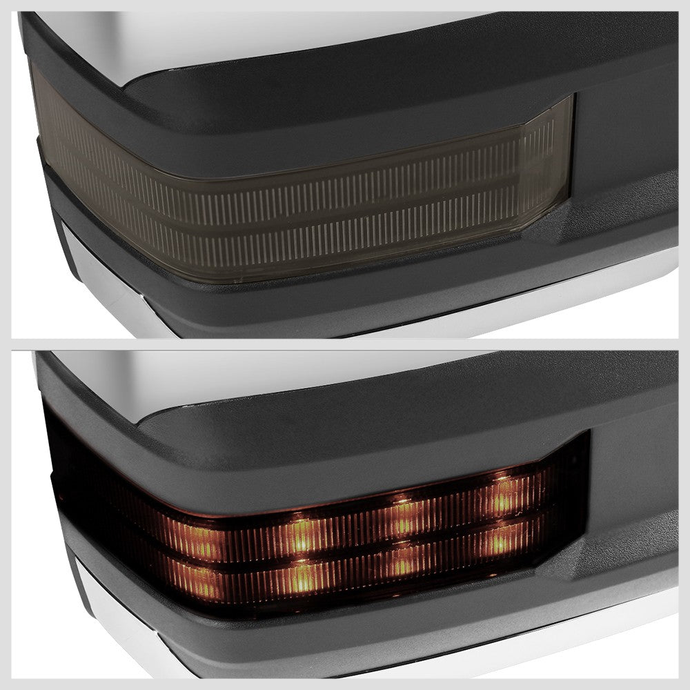 Right Chrome Towing Side Mirror Powered W/Heated LED Turn Signal for 00-02 Tahoe