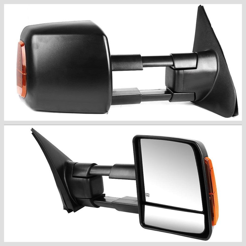 Right Black Towing Side Mirror Powered W/Heated LED Turn Signal for 07-16 Tundra