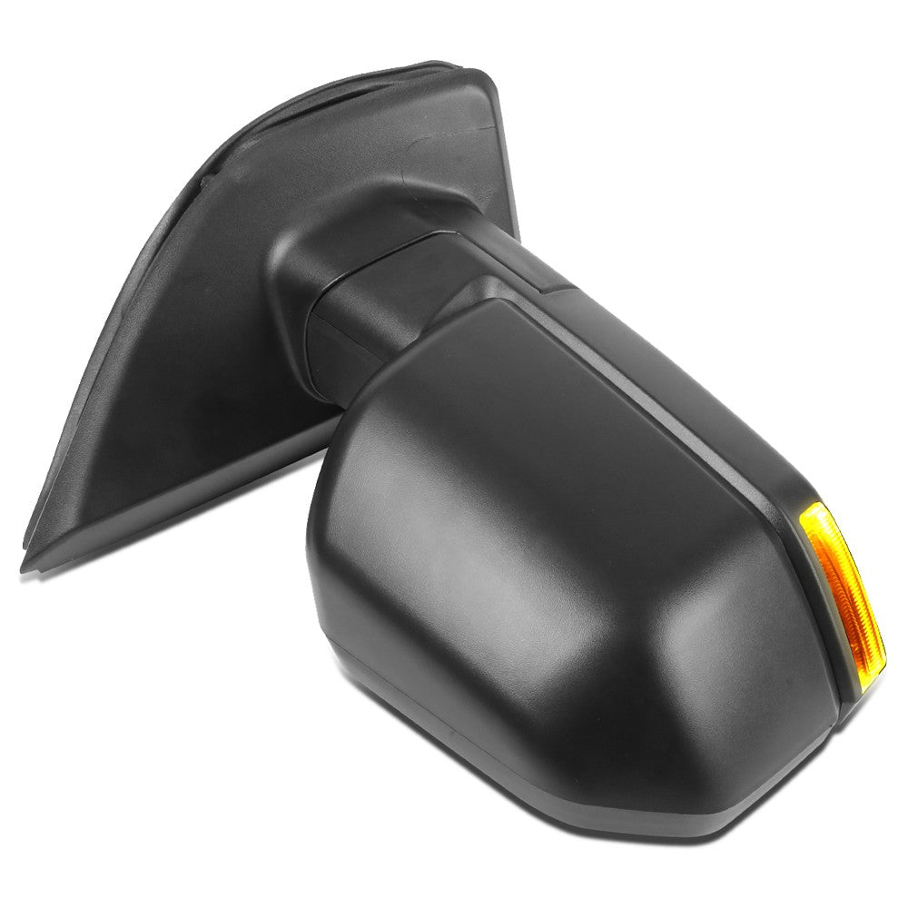 Right/Passenger Towing Side Mirror Manual+ LED Turn Signal 04-14 F-150 BFC-VMIR-058-OE-T222-BK-CL-R