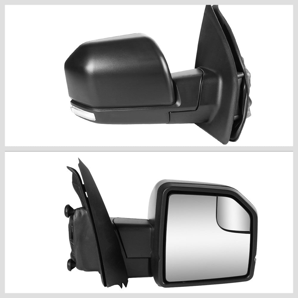 Right Towing Side Mirror Manual LED Turn Signal W/Puddle Light for 15-18 F-150