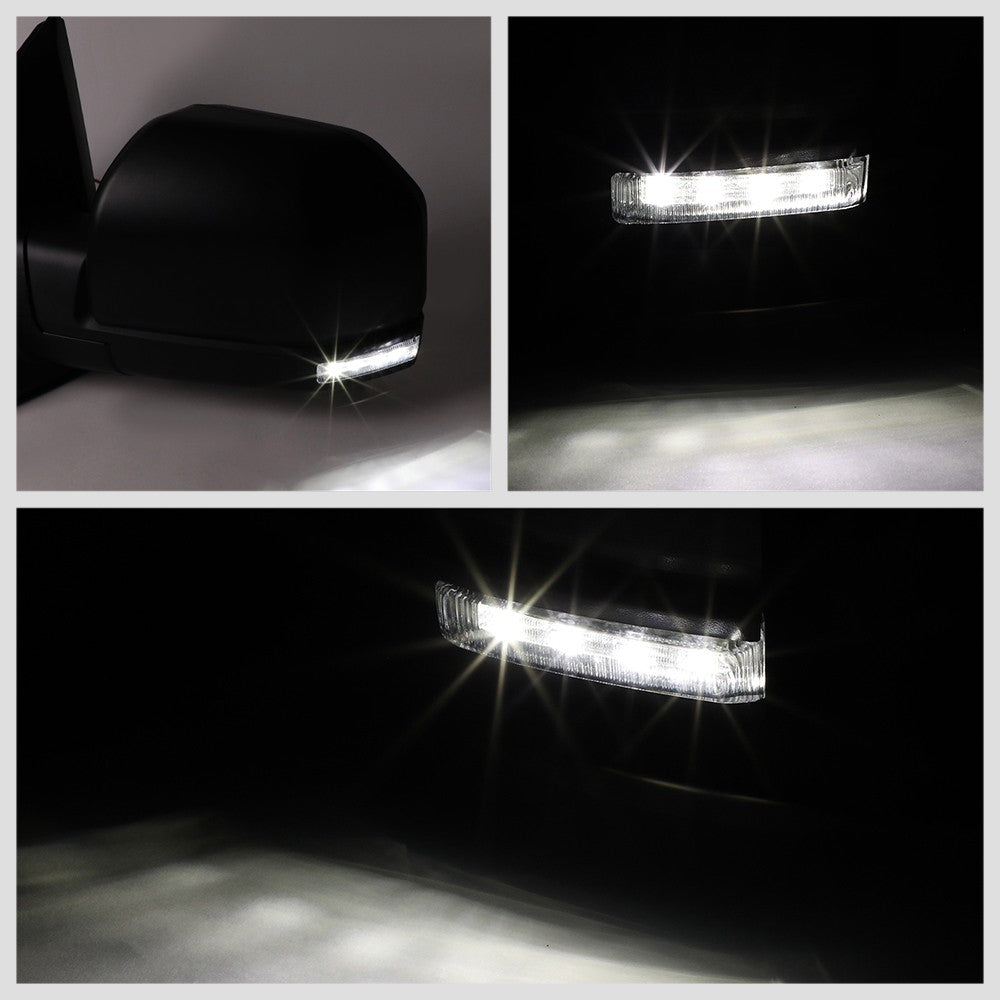 Left Towing Side Mirror Powered Heated Turn Signal Puddle Light for 15-18 F-150