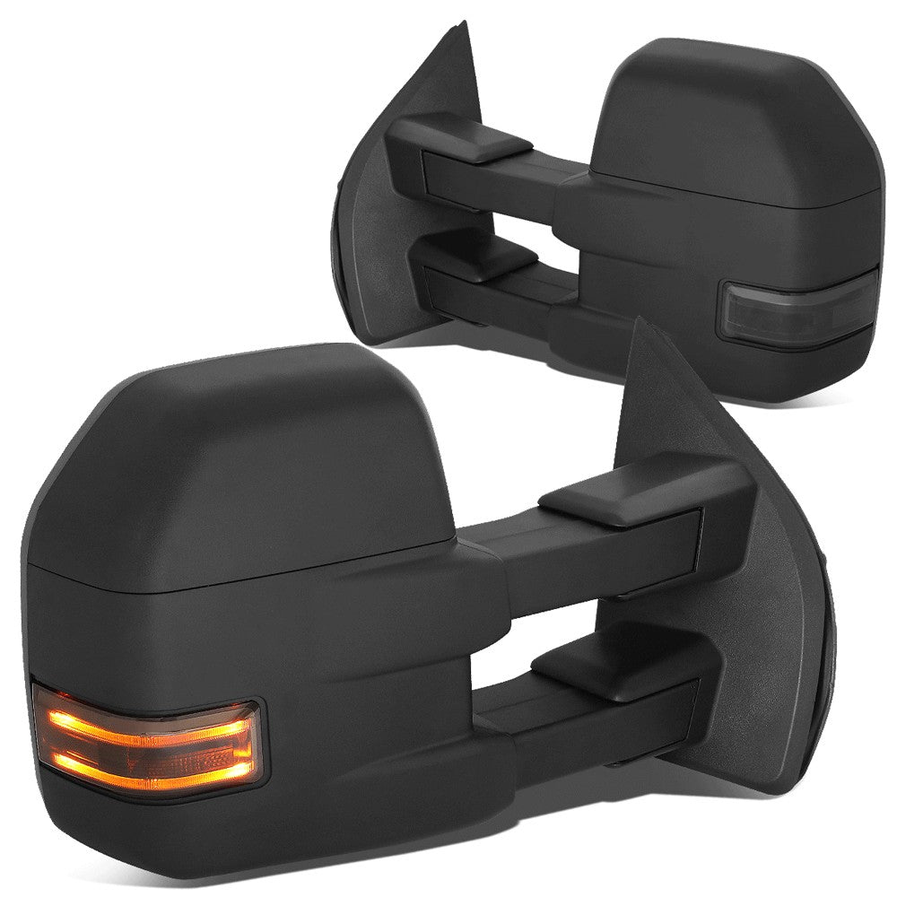 Left/Right Towing Side Mirror Powered Adjustment Heated 15-18 F-150 BFC-VMIR-058-T666-BK-SM