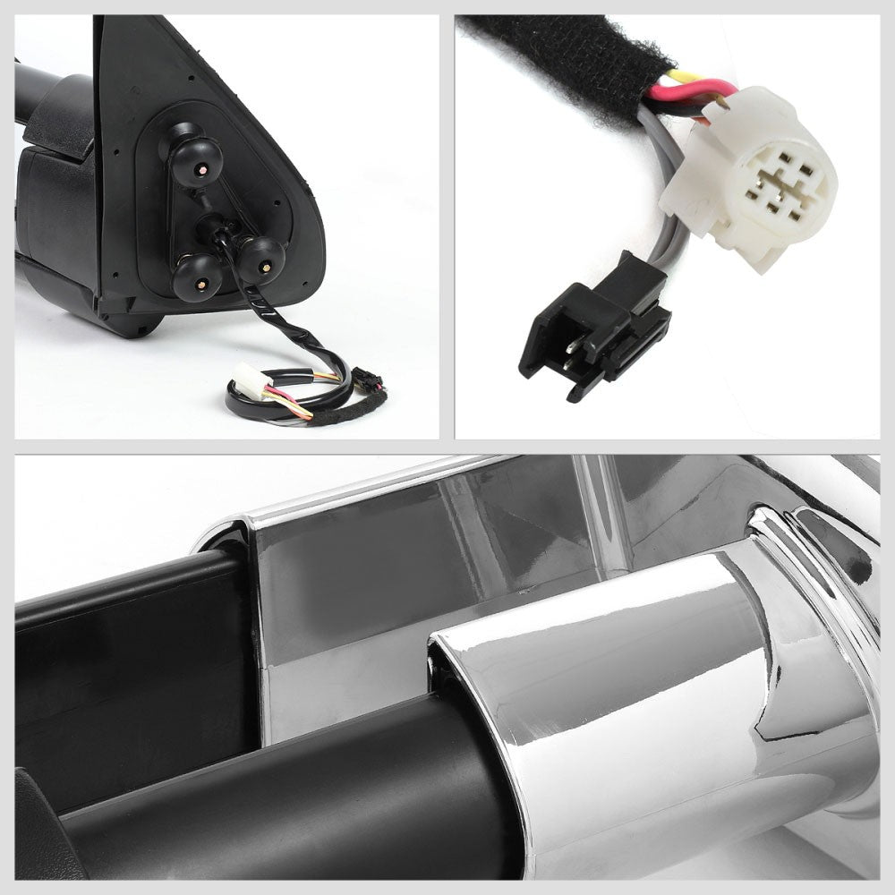 Amber LED Chrome Powered Side View Mirror Assembly 05-15 Tacoma BFC-SVMIR-071-T999-CH-AM