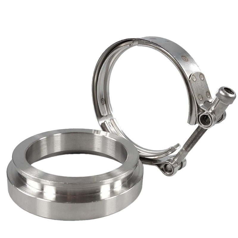 3.25" 83mm Zinc Coated V-Band Clamp+Flange for GT45 Turbocharger Downpipe Turbo-Performance-BuildFastCar
