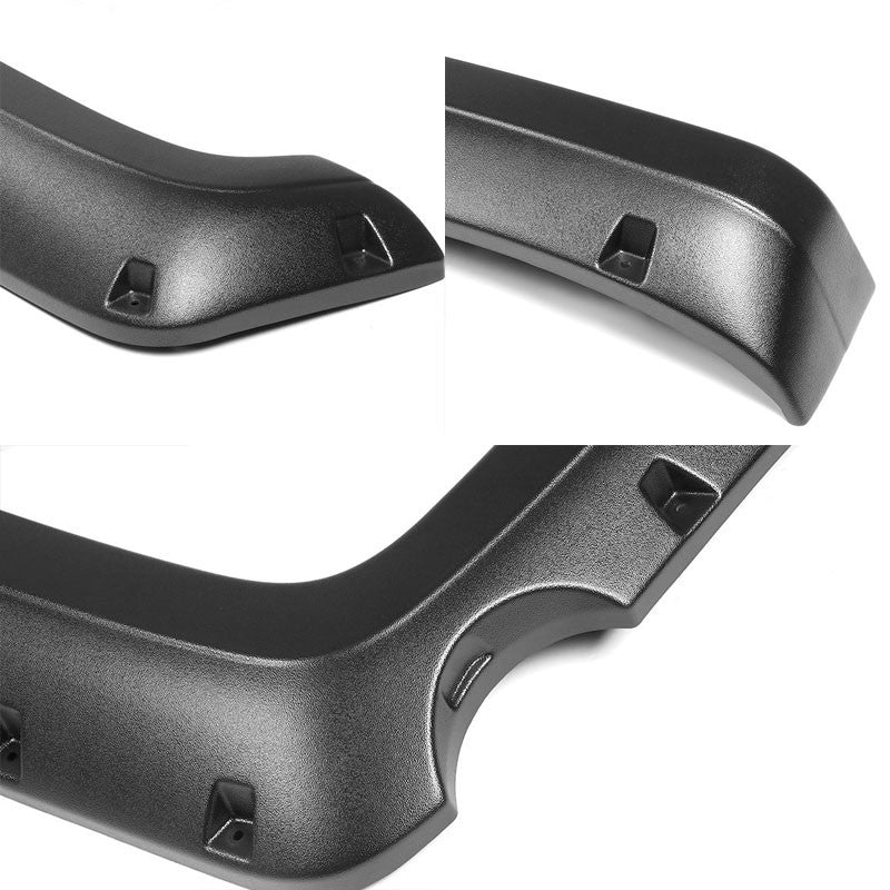 Matte Black ABS Pocket-Riveted T1 Wheel Fender Flares For 14-18 Silverado 1500-Exterior-BuildFastCar