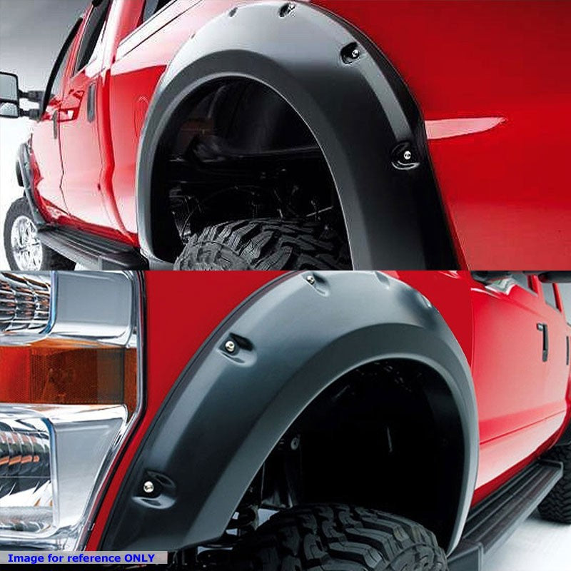 Matte Black Pocket Rivet T2 Wheel Fender Flares For 99-03 F-150 Styleside Bed-Exterior-BuildFastCar