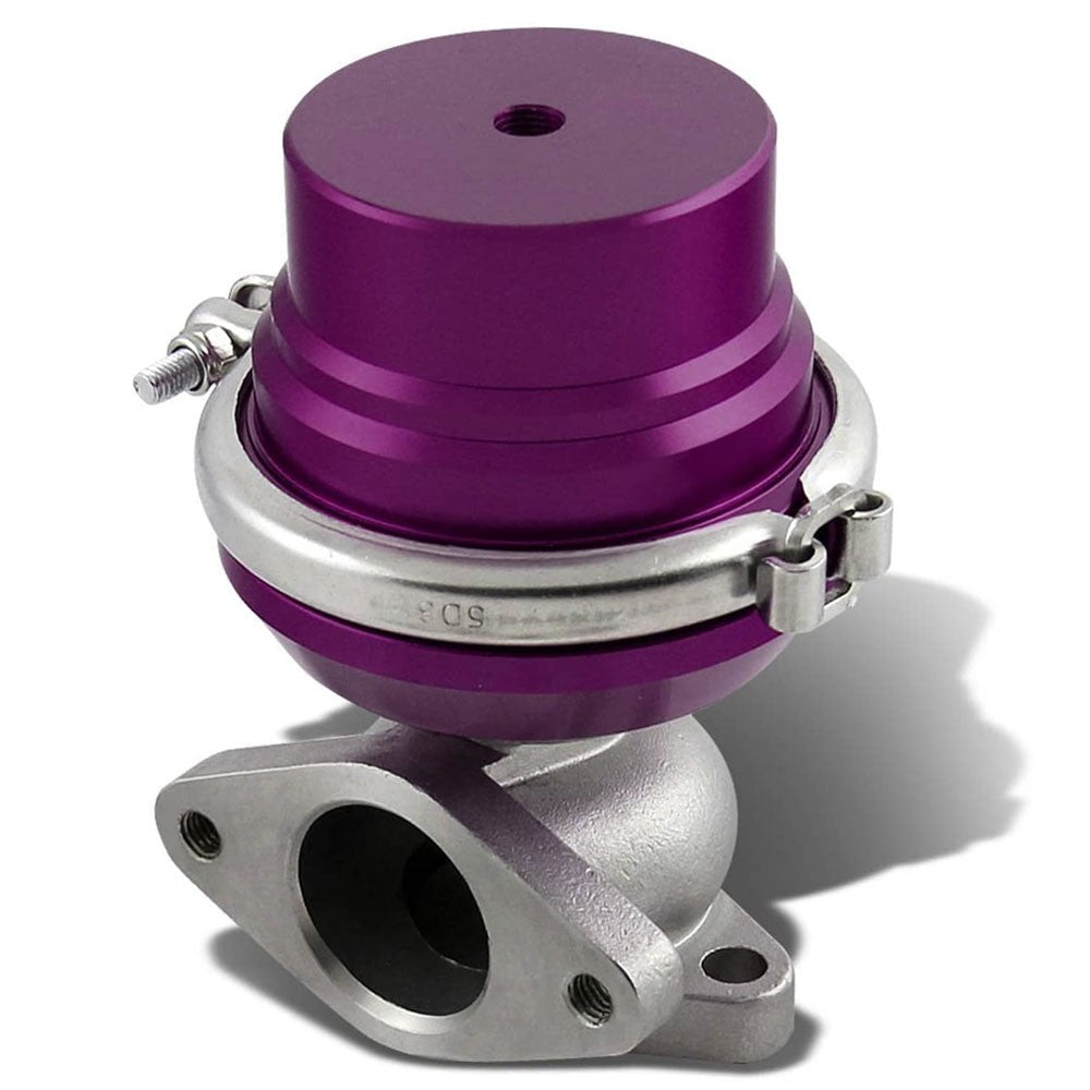 Universal Purple 38mm Turbo Manifold V-Band Wastegate Bypass Exhaust +PSI Spring