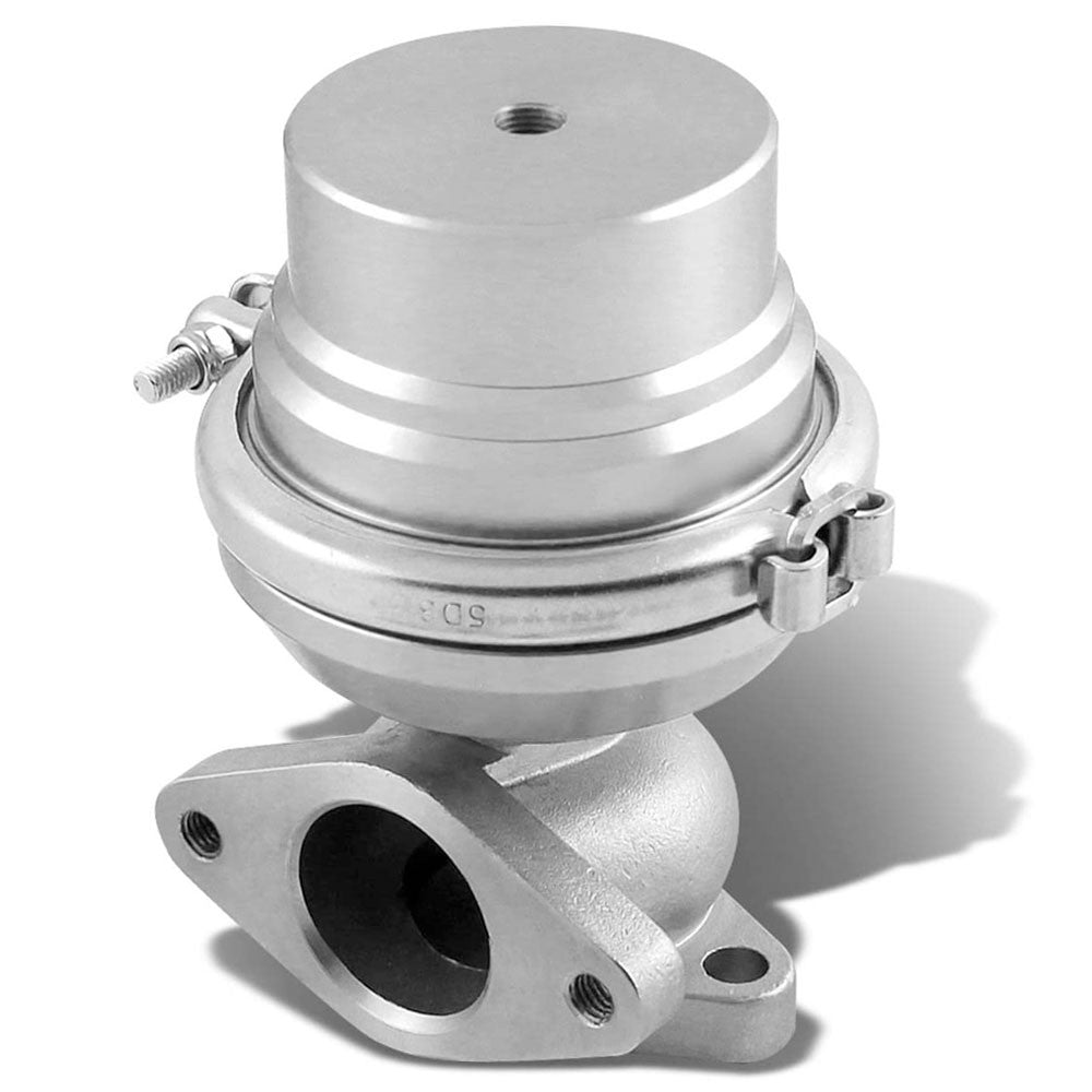 Universal Silver 38mm Turbo Manifold V-Band Wastegate Bypass Exhaust+8PSI Spring