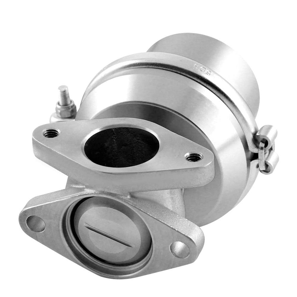 Universal Silver 38mm Turbo Manifold V-Band Wastegate Bypass Exhaust+8PSI Spring