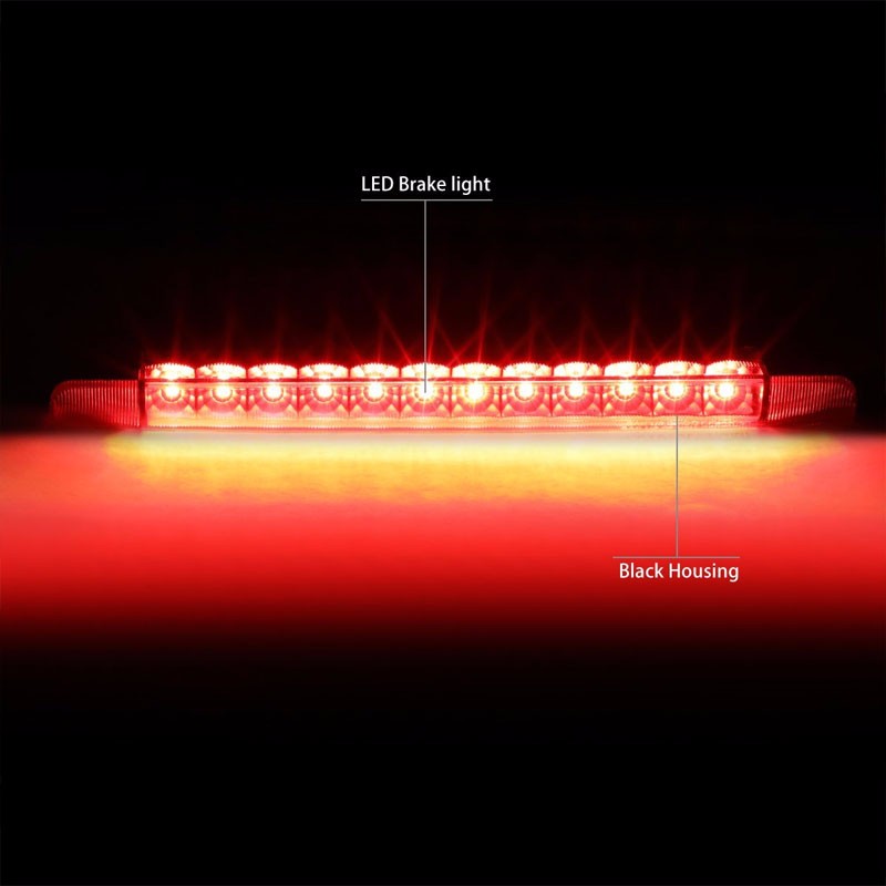 Black Housing Clear Len Rear Third Brake LED Light For Toyota 10-16 4Runner N280-Exterior-BuildFastCar