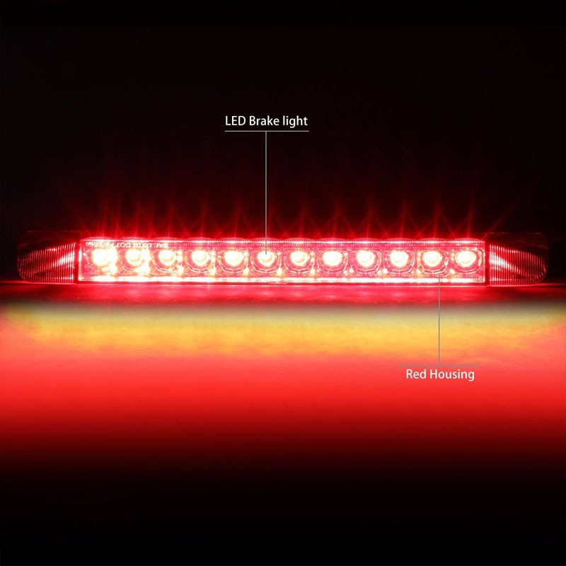 Chrome Housing Red Len Rear Third Brake Red Light For Toyota 10-16 4Runner N280-Exterior-BuildFastCar