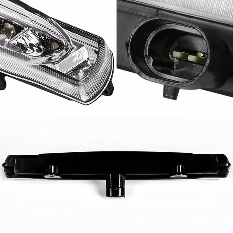 Chrome Housing Clear Len Rear Third Brake Red LED Light For 97-04 Corvette C5-Exterior-BuildFastCar