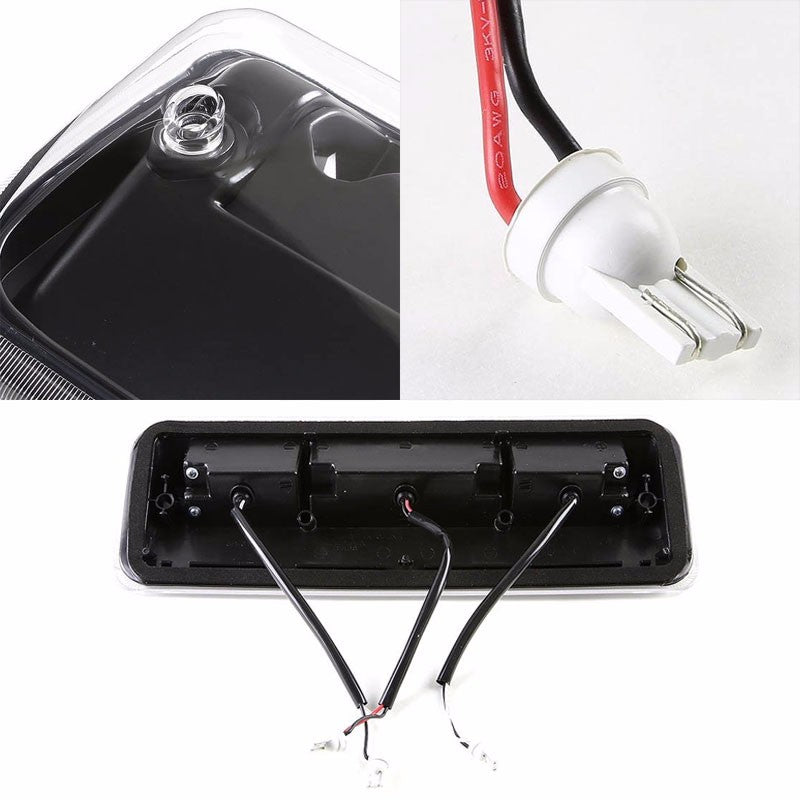Black Housing Clear Len Rear Third Brake LED Light For Ford 04-08 F-150/Lobo-Exterior-BuildFastCar