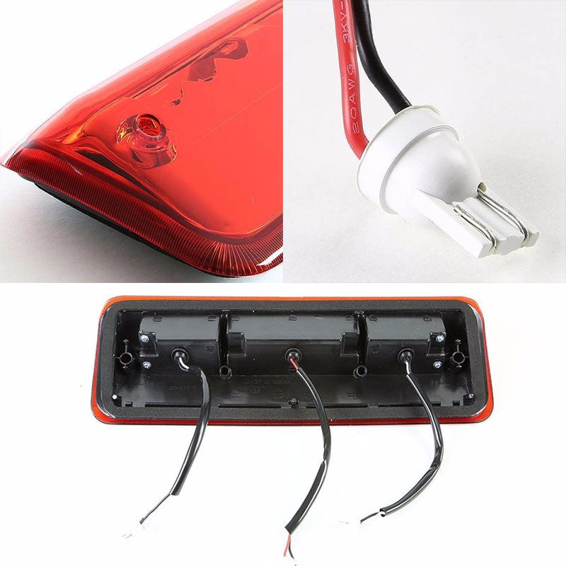 Chrome Housing Red Len Rear Third Brake Red Light For Ford 04-08 F-150/Lobo-Exterior-BuildFastCar