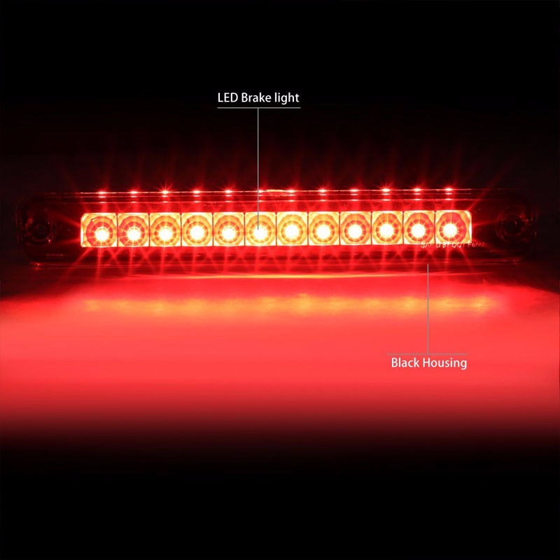Black Housing Clear Len Third Brake LED Light For Honda 94-97 Passport/Rodeo-Exterior-BuildFastCar