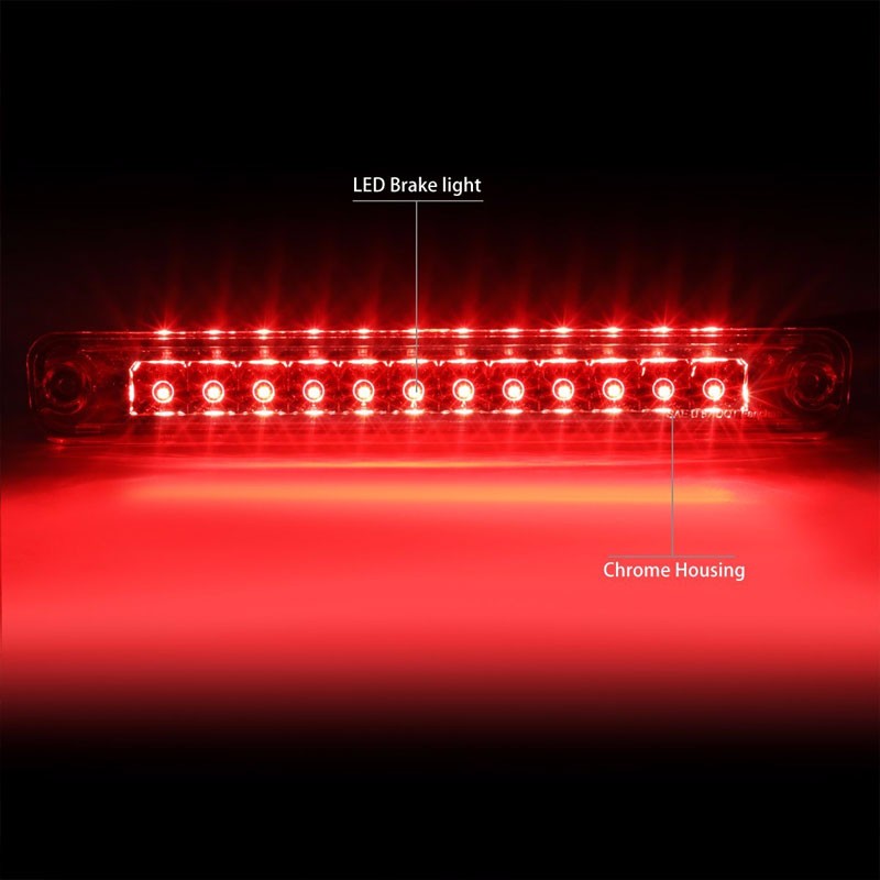 Chrome Housing Clear Len Third Brake LED Light For Honda 94-97 Passport/Rodeo-Exterior-BuildFastCar