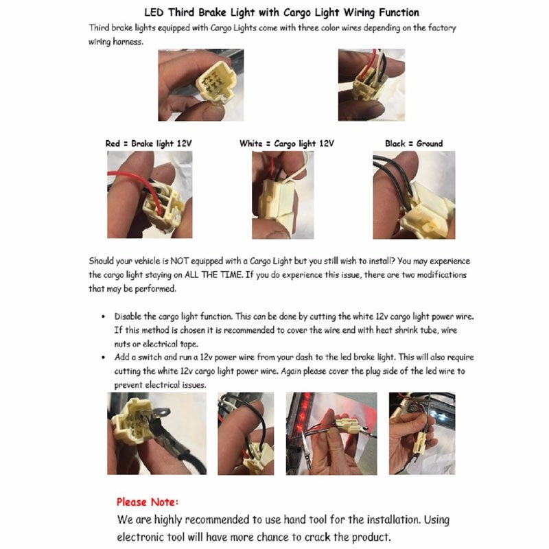 Chrome Housing Clear Len Rear Third Center Brake LED Light For Ford 15-16 F-150-Exterior-BuildFastCar