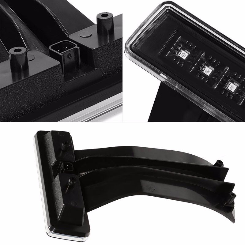 Chrome Housing Clear Len Rear Third Brake LED Light For Jeep 07-17 Wrangler JK-Exterior-BuildFastCar