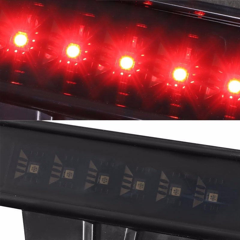 Chrome Housing Smoke Len Rear Third Brake LED Light For Jeep 07-17 Wrangler JK-Exterior-BuildFastCar