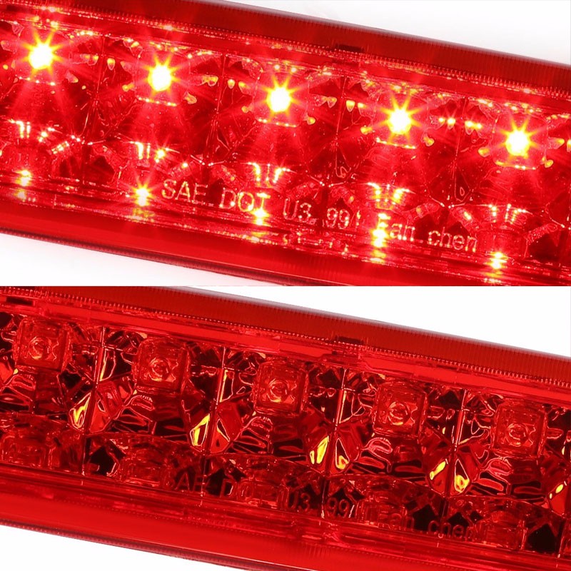 Chrome Housing Red Len Rear Third Brake Red LED Light For 01-03 Highlander XU20-Exterior-BuildFastCar