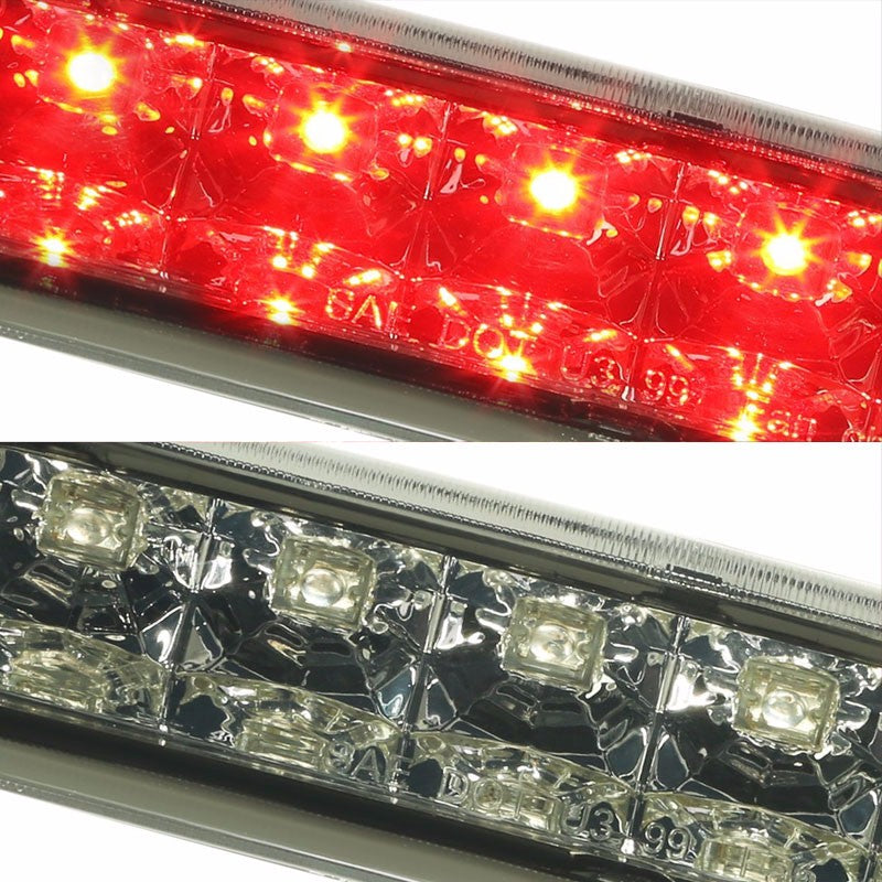 Chrome Housing Smoke Len Third Brake Red LED Light For 01-03 Highlander XU20-Exterior-BuildFastCar