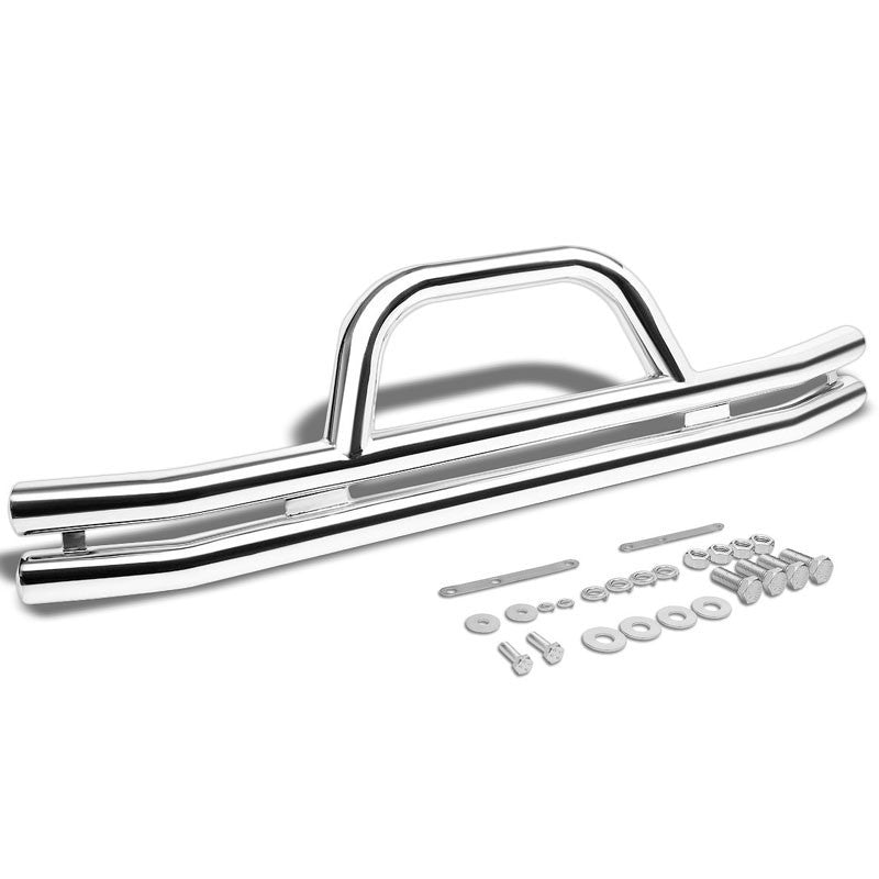 Chrome Front Bull Bar Bumper Brush Grille Guard Frame For Jeep 87-06 Wrangler-Exterior-BuildFastCar