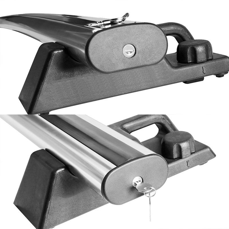 Black Aluminum Roof Rack Top Crossbar Luggage/Cargo Bar Rail For 03-09 Hummer H2-Exterior-BuildFastCar