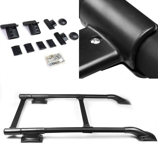 Black Aluminum Roof Rack Top Crossbar Utility Cargo Bar Rail For 05-17 Frontier-Exterior-BuildFastCar