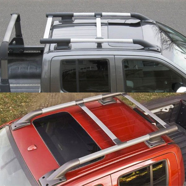 Aluminum Roof Rack Top Crossbar Utility Cargo Bar Rail For 05-17 Frontier 4 Door-Exterior-BuildFastCar