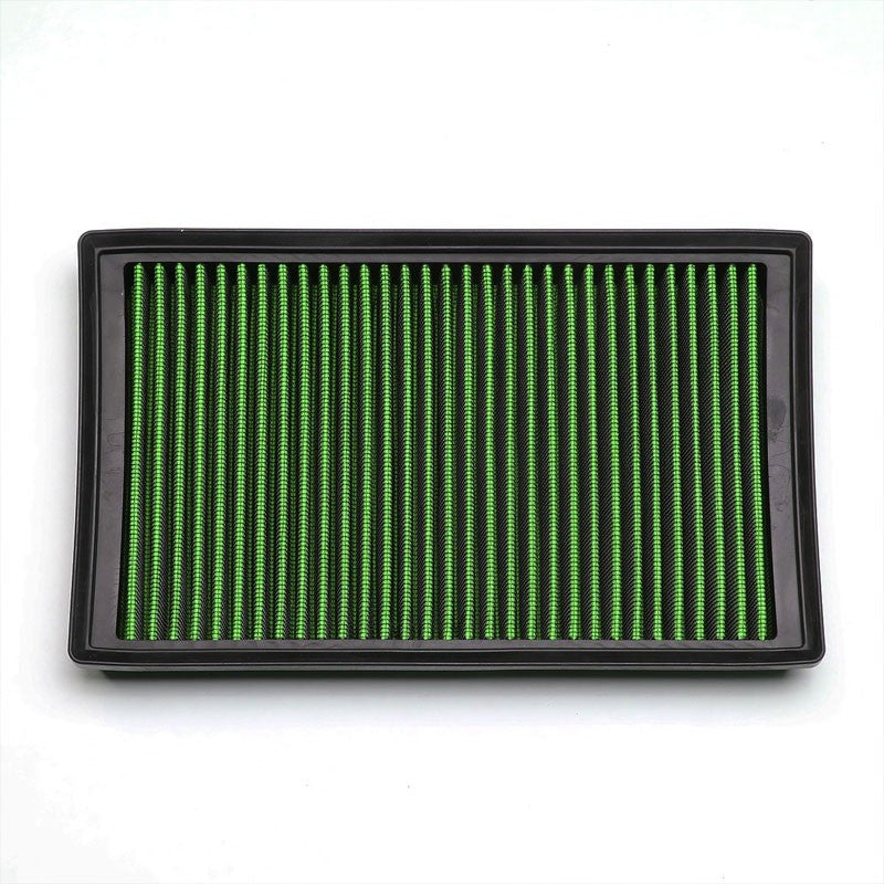 Green High Flow Washable/Reuse OE Drop-In Panel Air Filter For Audi/VW L4 Turbo-Performance-BuildFastCar
