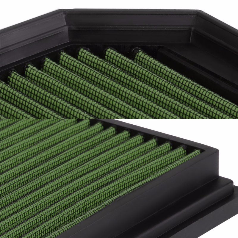 Reusable Green High Flow Drop-In Panel Air Filter For VW 06-08 GTI/Jetta Turbo-Performance-BuildFastCar