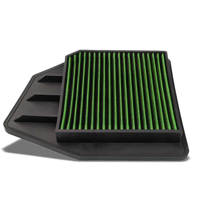 Green High Flow Washable/Reuse OE Drop-In Panel Air Filter For Crosstour 2.4L-Performance-BuildFastCar