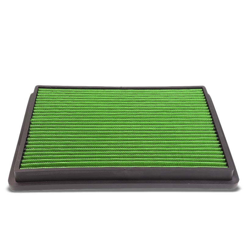Green High Flow Washable Airbox Drop-In Panel Air Filter For 02-13 Avalanche-Performance-BuildFastCar