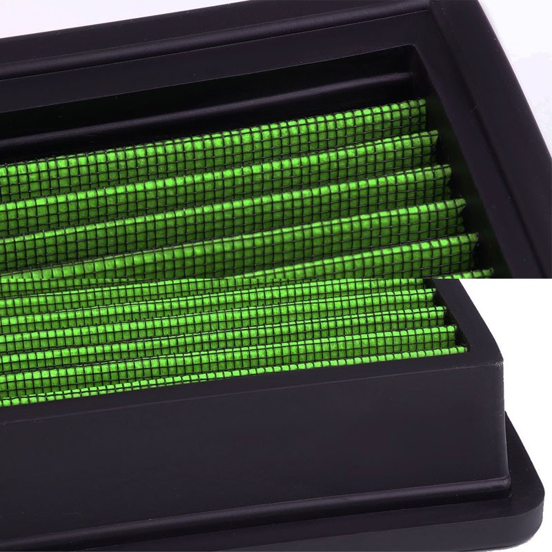 Green High Flow Washable OE Drop-In Panel Air Filter For Jeep Cherokee/Commanche-Performance-BuildFastCar