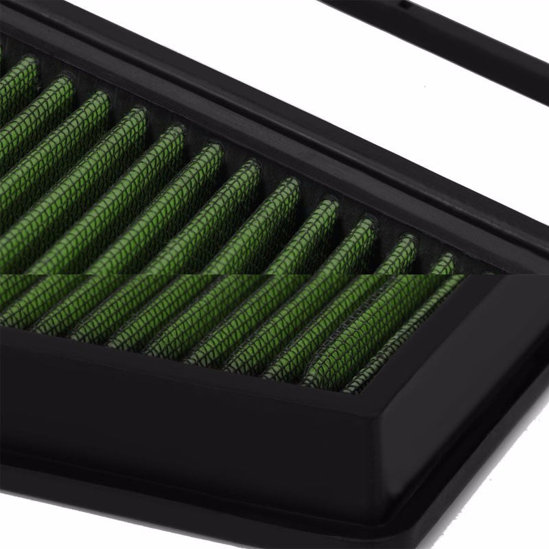 Reusable Green High Flow Drop-In Panel Air Filter For 10-17 Fiat Doblo 1.4T-Performance-BuildFastCar