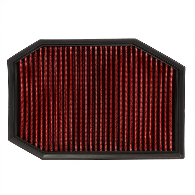 Reusable Red High Flow Drop-In Panel Air Filter For BMW 04-07 E60 5-Series-Performance-BuildFastCar