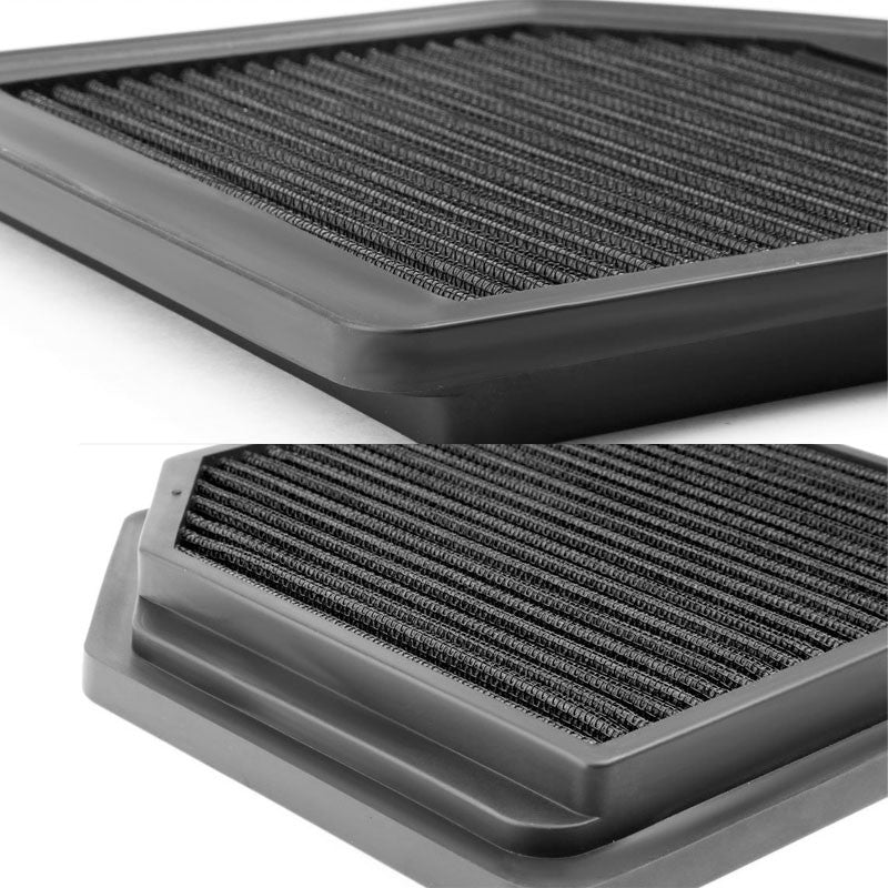 Black Washable/Reusable Airbox Drop-In Panel Air Filter For 06-11 Civic 1.8L-Performance-BuildFastCar