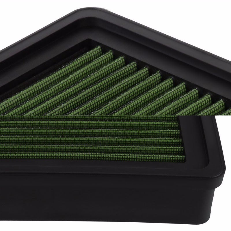 Reusable Green High Flow Drop-In Panel Air Filter For Mitsubishi 93-96 Mirage-Performance-BuildFastCar
