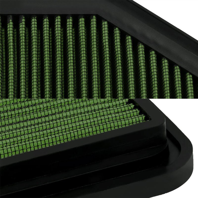 Reusable Green High Flow Drop-In Panel Air Filter For 07-17 Wrangler 3.6/3.8L-Performance-BuildFastCar