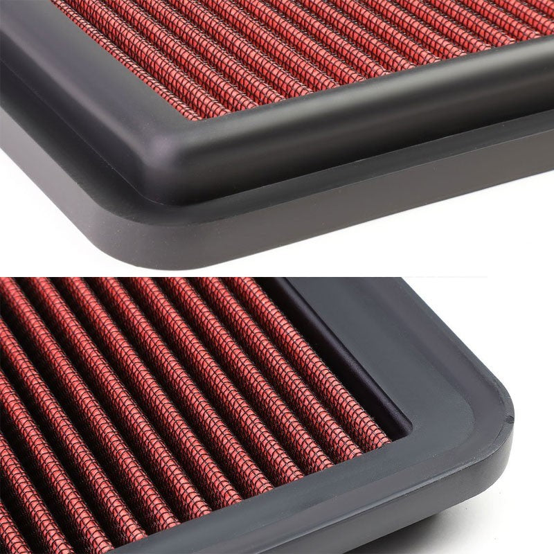 Red High Flow Washable/Reusable AirBox Drop-In Panel Air Filter For 11-15 Optima-Performance-BuildFastCar