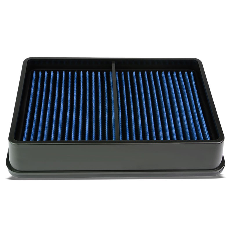 Blue High Flow Washable/Reusable Drop-In Panel Air Filter For 07-13 Outlander-Performance-BuildFastCar