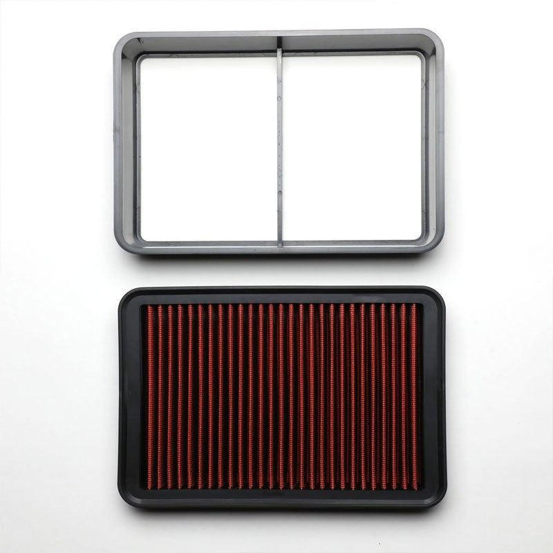 Red Performance Washable Airbox Drop-In Panel Air Filter For 07-13 Outlander-Performance-BuildFastCar