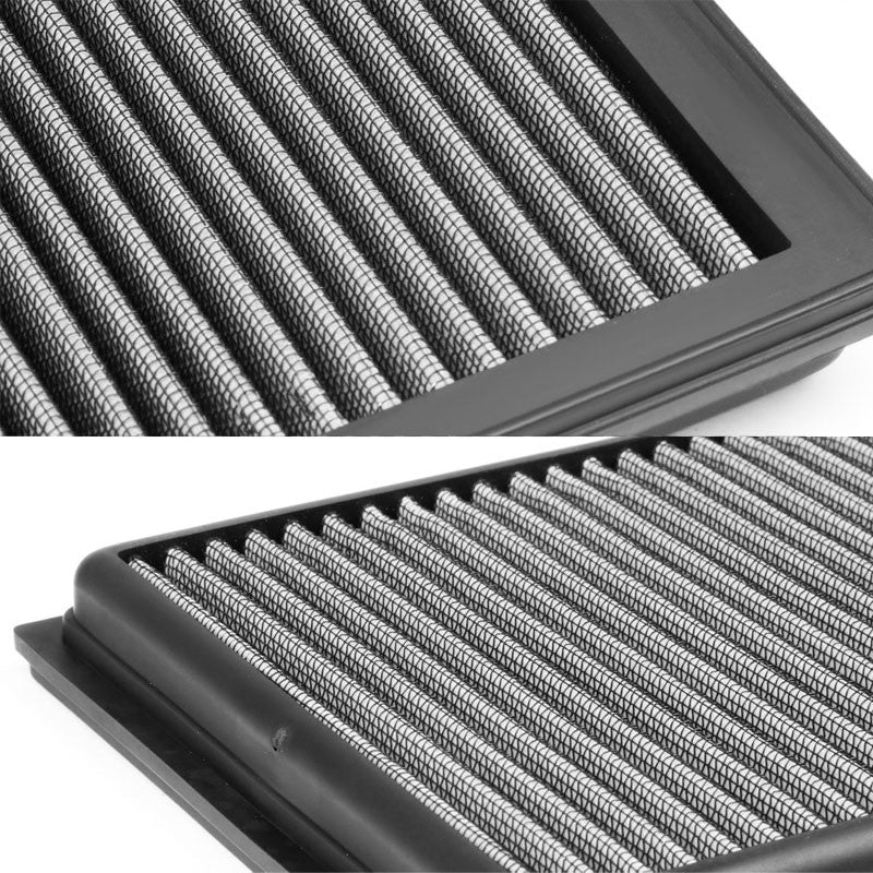 Silver High Flow Washable/Reuse Airbox Drop-In Panel Air Filter For 02-17 Sentra-Performance-BuildFastCar