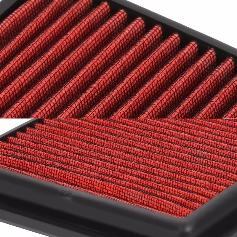 Reusable Red High Flow Drop-In Panel Air Filter For Infiniti 08-13 G37 3.7L-Performance-BuildFastCar