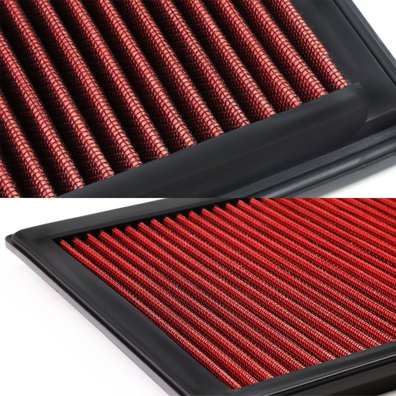 Red Performance Washable Airbox Drop-In Panel Air Filter For 05-08 Mark LT 5.4L-Performance-BuildFastCar