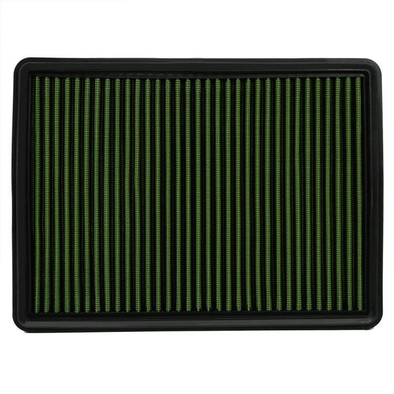 Reusable Green High Flow Drop-In Panel Air Filter For Jeep 05-10 Grand Cherokee-Performance-BuildFastCar