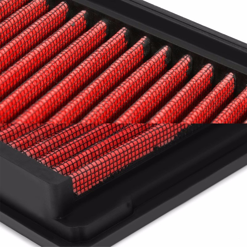 Reusable Red Cotton High Flow Drop-In Panel Air Filter For BMW 01-06 330Ci 3.0L-Performance-BuildFastCar