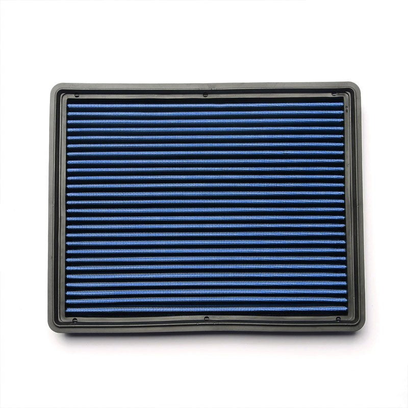 Blue High Flow Washable/Reusable AirboxDrop-In Panel Air Filter For 01-11 Sierra-Performance-BuildFastCar