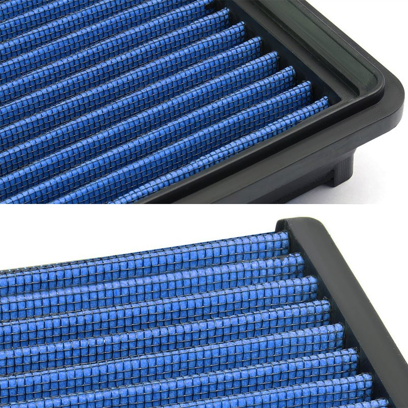 Blue High Flow Washable/Reusable AirboxDrop-In Panel Air Filter For 01-11 Sierra-Performance-BuildFastCar