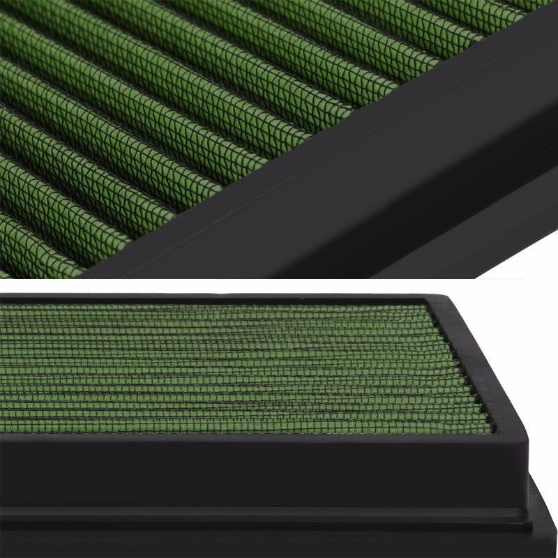 Reusable Green High Flow Drop-In Panel Air Filter For Jeep 96-01 Cherokee 2.5L-Performance-BuildFastCar